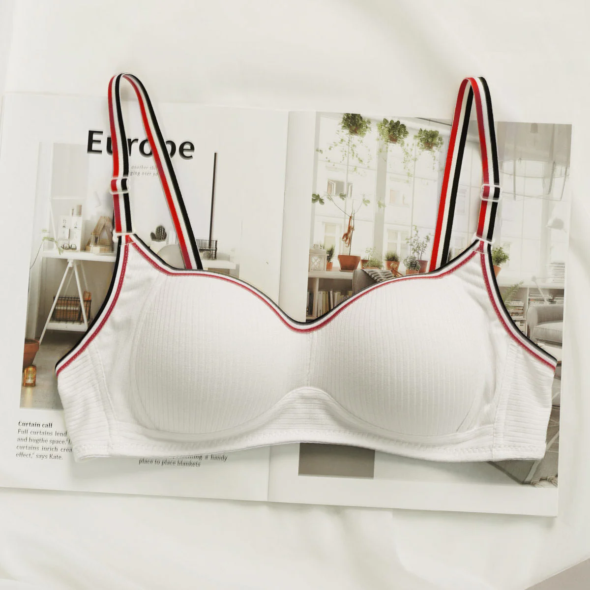 The Modal Whisper | Women's Wireless Seamless Lace Push-Up Bra - Image 7