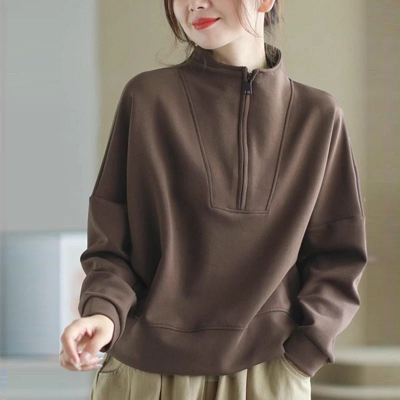 The Modern Stand | Women's Stand Collar Slim Fit Knit Sweater - Image 2