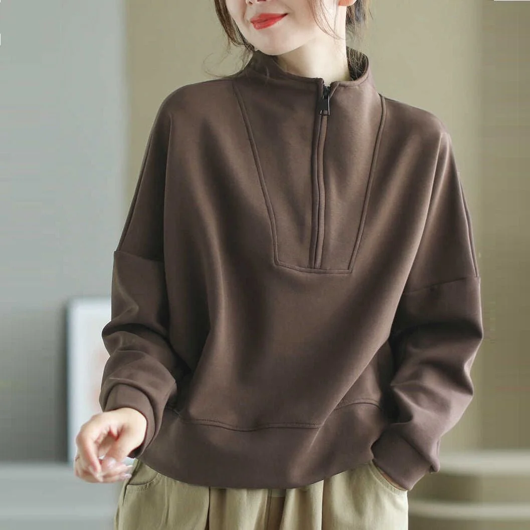 The Modern Stand | Women's Stand Collar Slim Fit Knit Sweater - Image 6