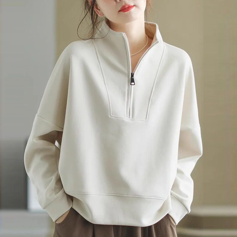 The Modern Stand | Women's Stand Collar Slim Fit Knit Sweater FD