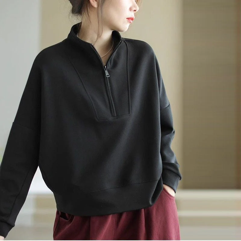 The Modern Stand | Women's Stand Collar Slim Fit Knit Sweater FD - Image 3