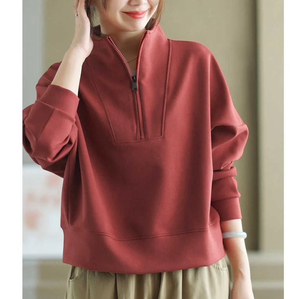 The Modern Stand | Women's Stand Collar Slim Fit Knit Sweater FD - Image 8