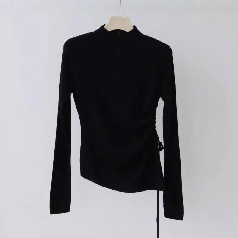 The Modern Twist | Women's Slim-Fit Semi-Turtleneck Pullover Sweater - Image 6