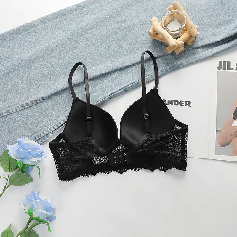 The Noir Comfort | Women's Lace Underwire Push-Up Bra - Image 3