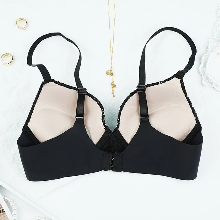 The Noir French Lace | Women's Lace Underwire Push-Up Bra - Image 5