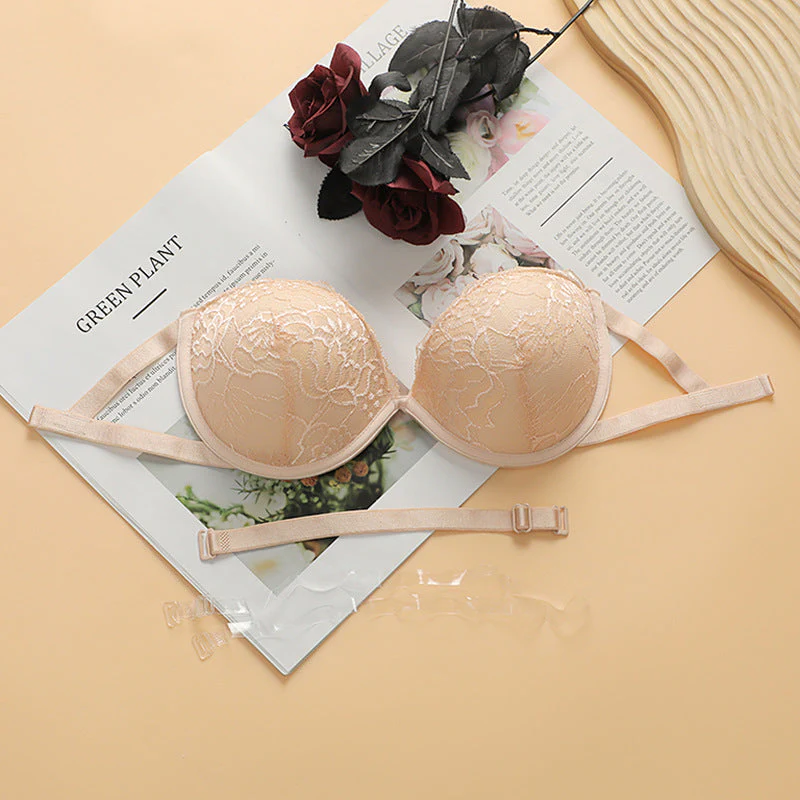 The Noir Lift | Women's Lace Underwire Push-Up Bra - Image 2
