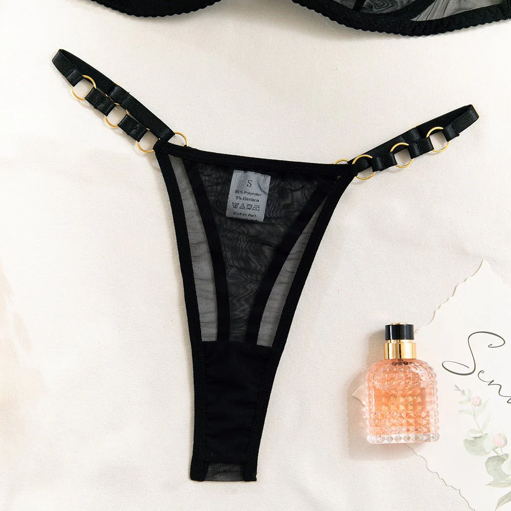 The Onyx Ring | Sheer Underwire Mesh Lingerie Set - Image 8