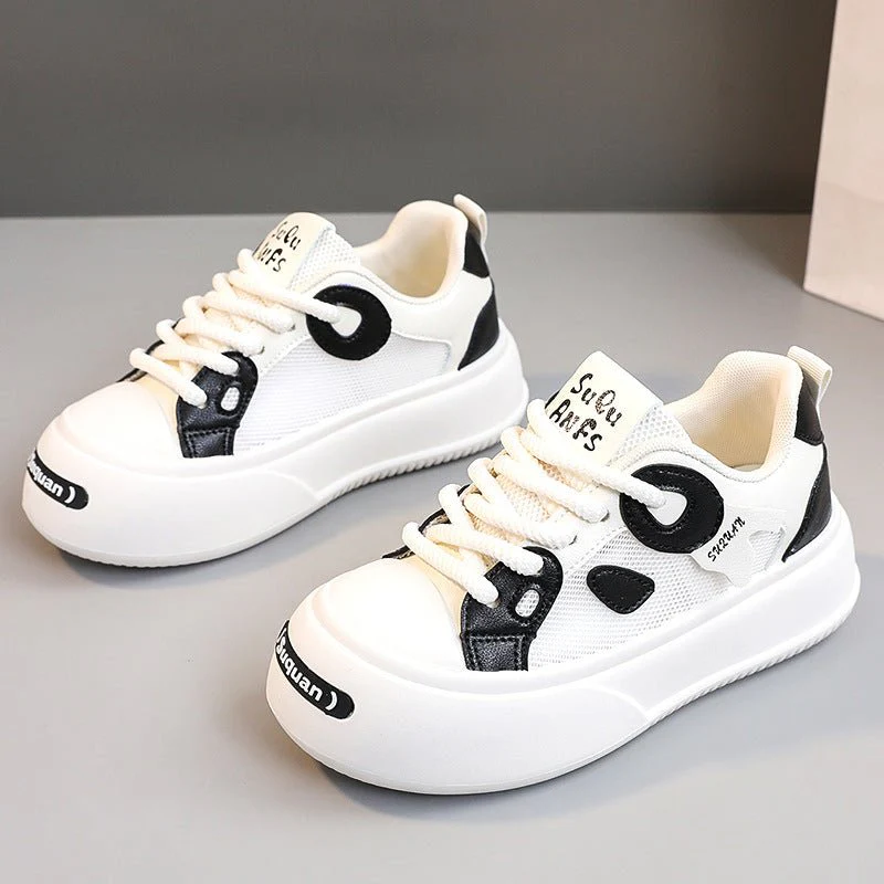 The Playful Accent | Women's Wear-Resistant Color-Matching Platform Sneakers FD