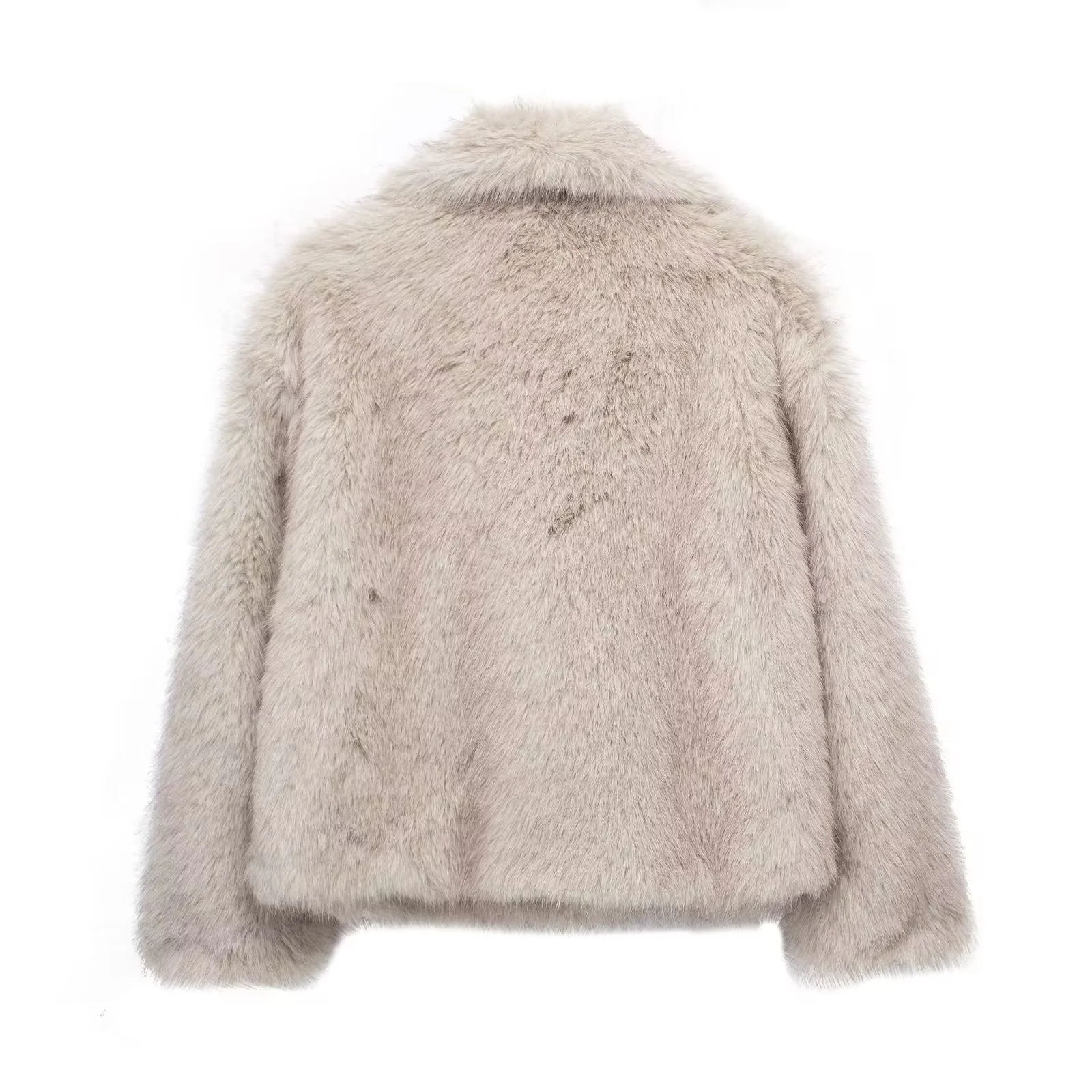 The Plush Elegance | Women's Short Faux Fur Lapel Coat - Image 16