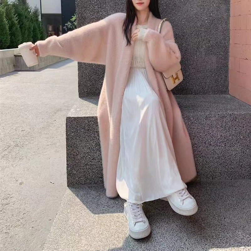 The Plush Whisper | Women's Long Imitation Mink Fleece Cardigan - Image 8