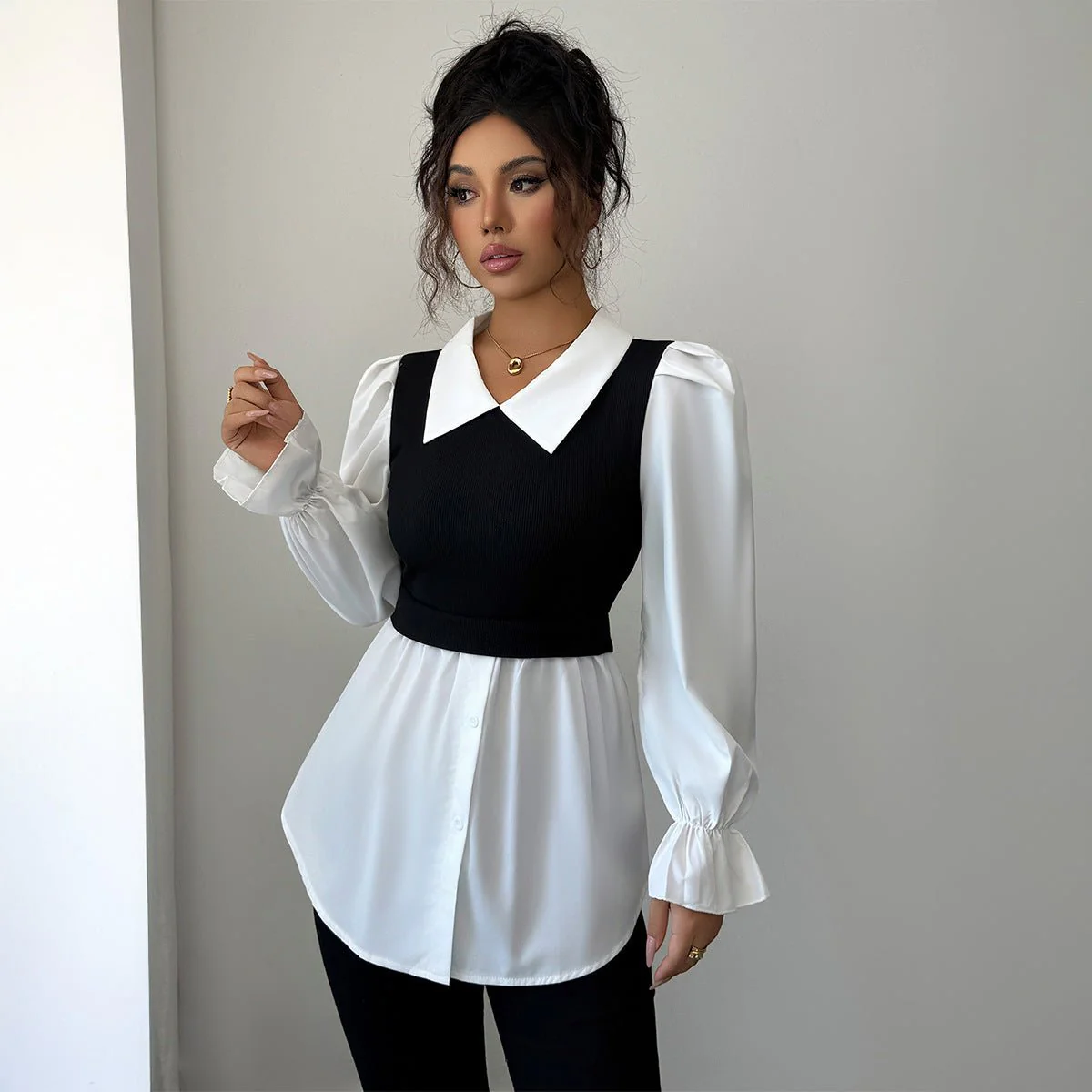 The Polished Layer | Solid Color Knitted Polo Shirt Cardigan - Image 3