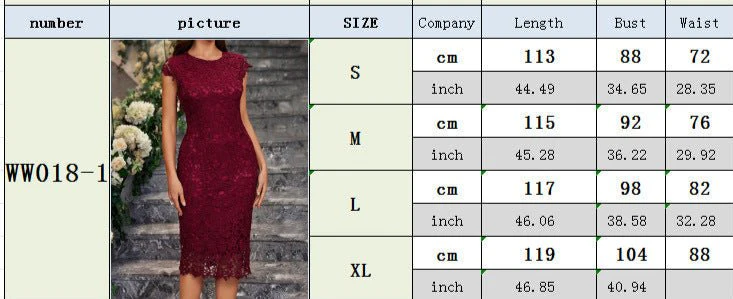 The Punk Edge | Women's Lace Hollow Bodycon Pencil Midi Dress - Image 9