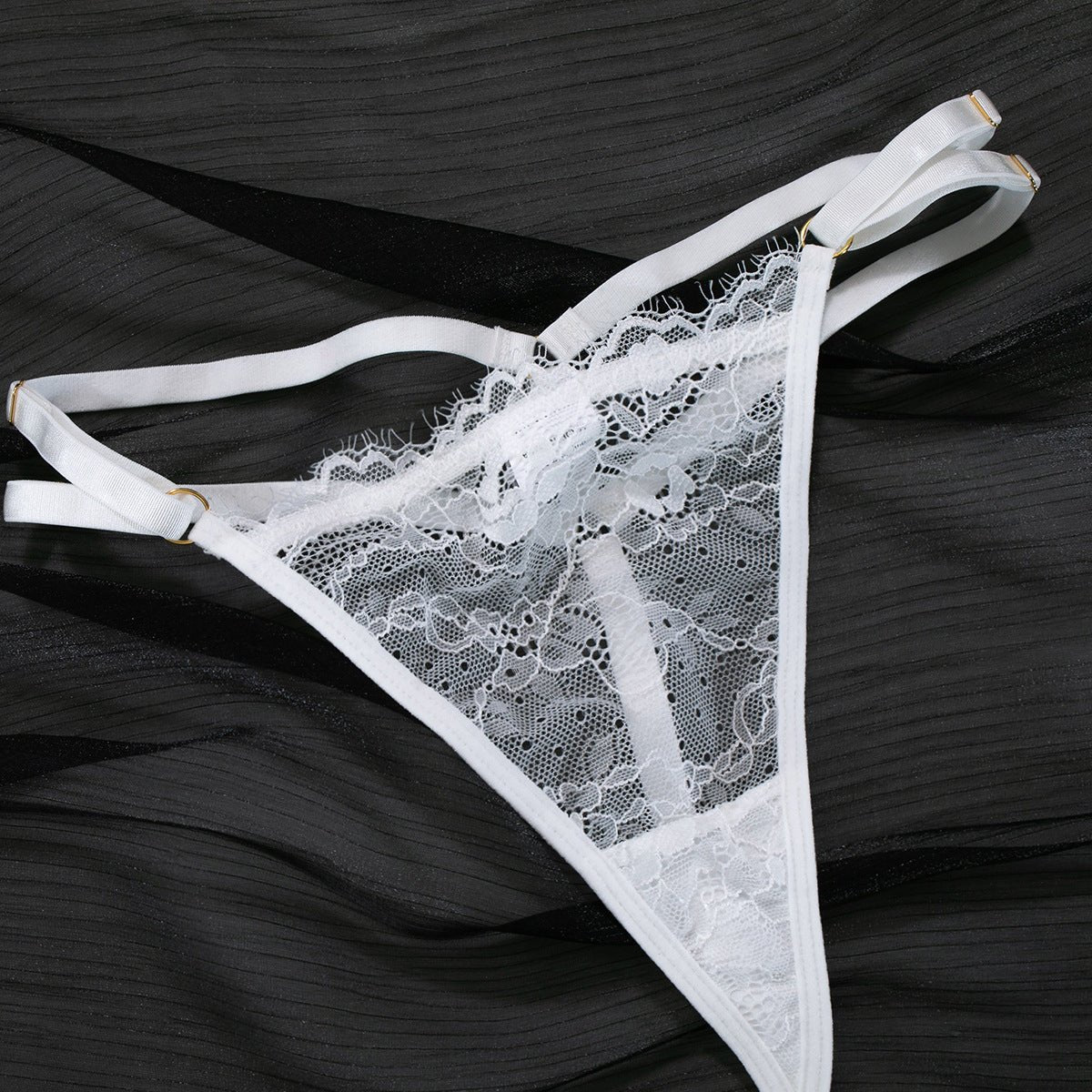 The Radiant Siren | Lace Eyelash Fishbone Three-Piece Set with Choker - Image 34