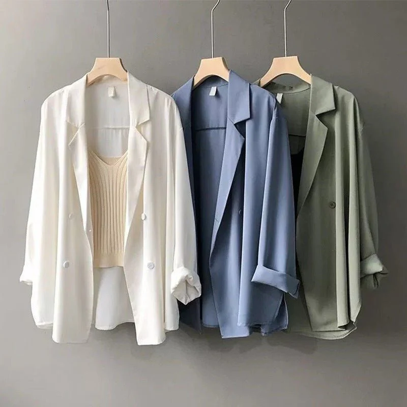 The Refined Layer | Solid Color Loose-Fit Small Suit Jacket