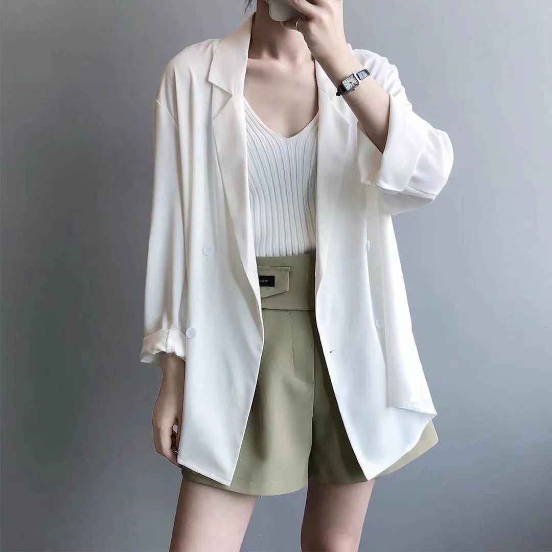 The Refined Layer | Solid Color Loose-Fit Small Suit Jacket - Image 6