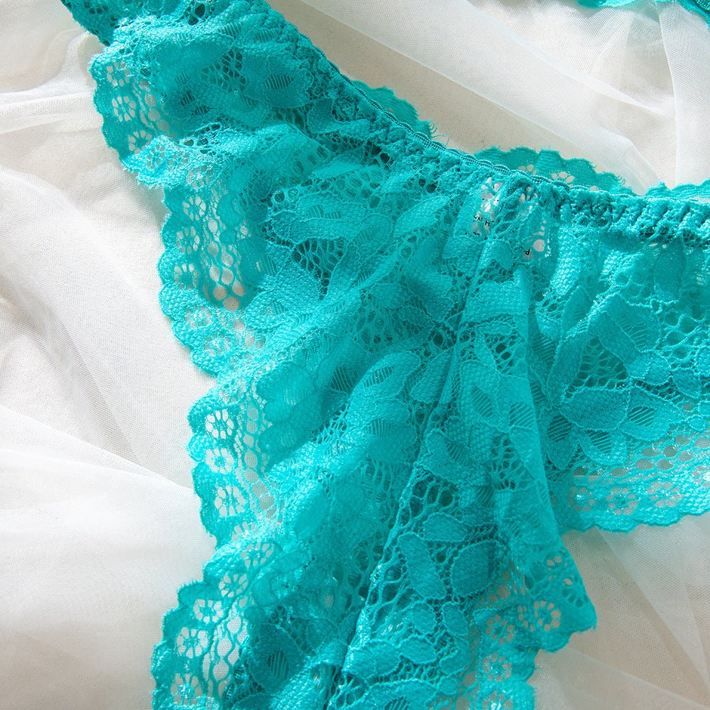 The Romantic Whisper | Lace Hollow Breathable Steel Ring Lingerie Set - Image 31