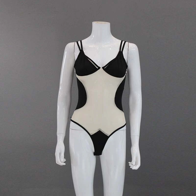 The Shadow Siren | Mesh Splicing Close-Fitting Jumpsuit (FD) - Image 2