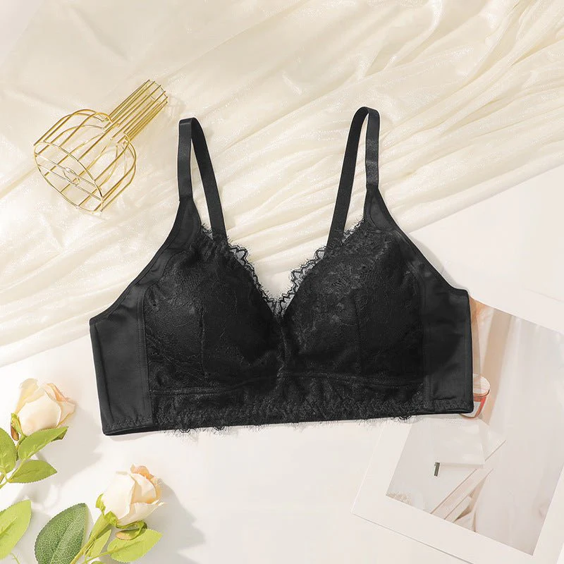 The Sheer Temptation | Plus Size Ultra-Thin Lace Wireless Bra - Image 10