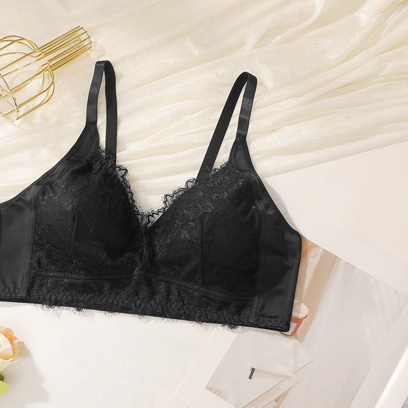The Sheer Temptation | Plus Size Ultra-Thin Lace Wireless Bra - Image 9