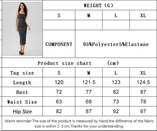 The Sleek Curve | Solid Color Knitted Small Pit Pleated Bodycon Maxi Dress - Image 7