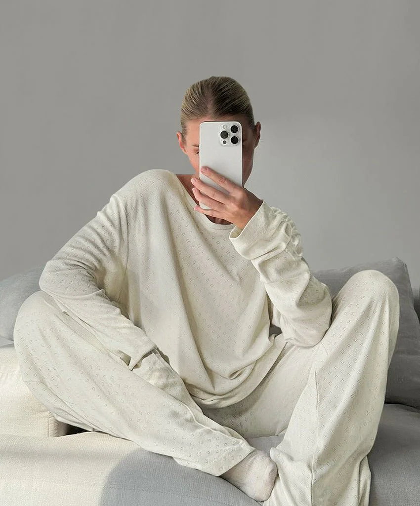 The Soft Jacquard | Jacquard Knit Long-Sleeve Pajama Set - Image 24