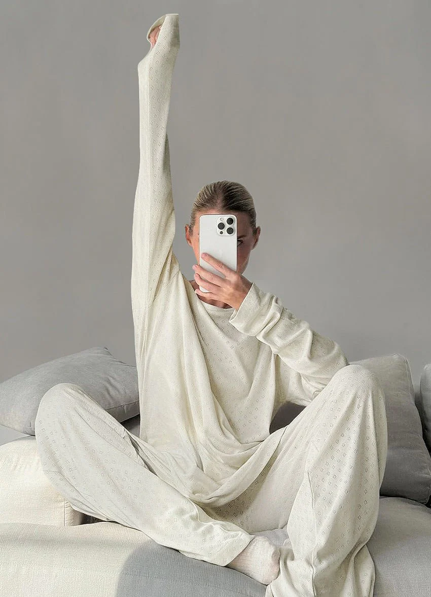 The Soft Jacquard | Jacquard Knit Long-Sleeve Pajama Set - Image 25