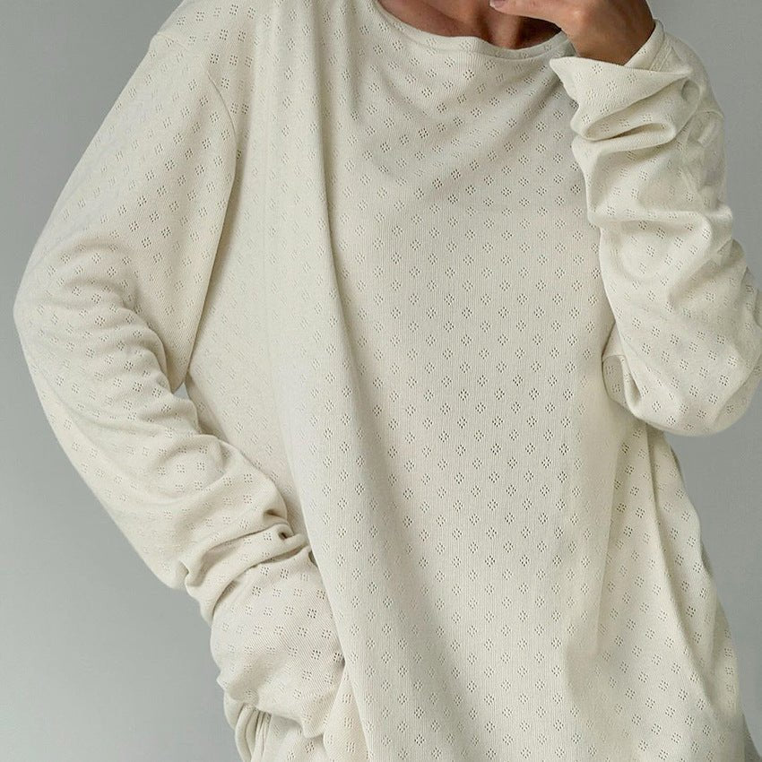 The Soft Jacquard | Jacquard Knit Long-Sleeve Pajama Set - Image 4