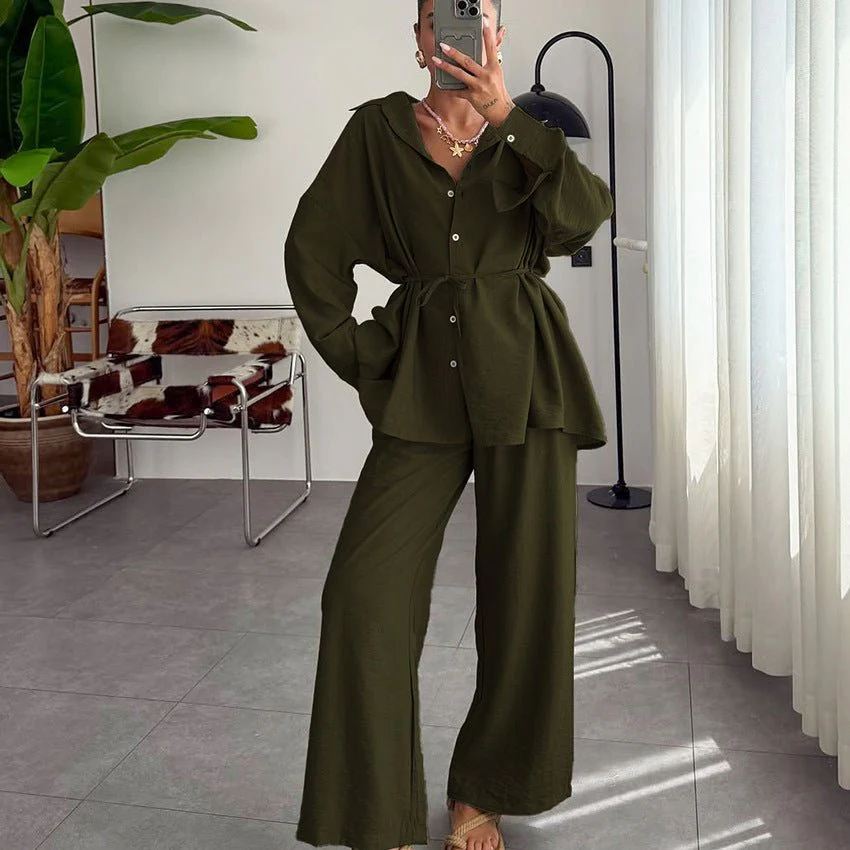 The Soft Whisper Set | Women's Long-Sleeve Button-Down Pajama Set - Image 4