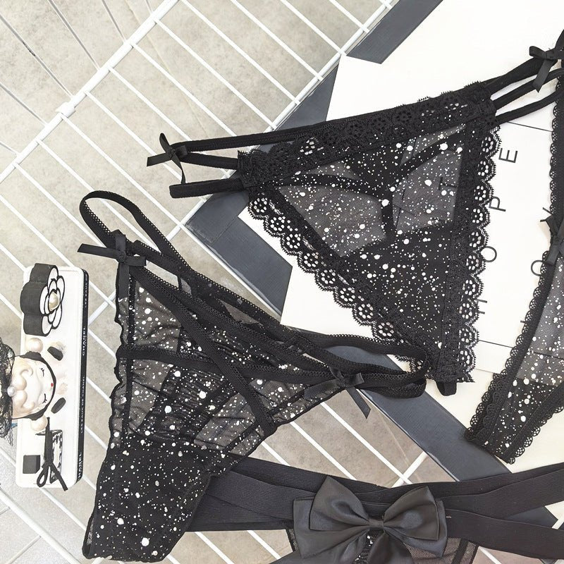 The Starry Muse | Fun Cross Hollow Mesh Thong Panties - Image 13