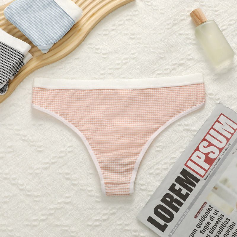 The Stripe Comfort | Women's Striped Mid-Rise Cotton-Blend Panties (FD) - Image 4