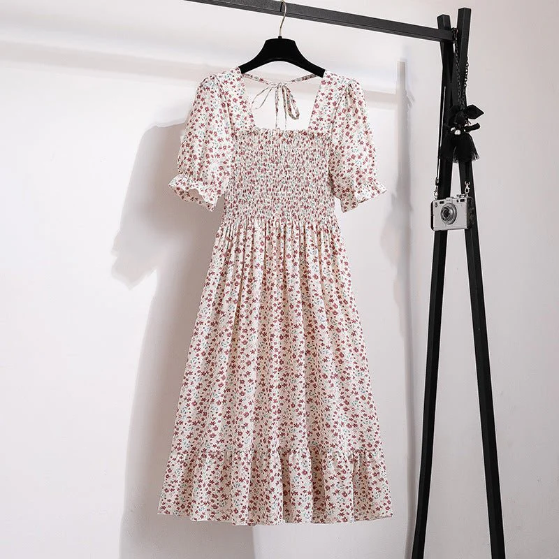 The Summer Bloom | Floral Off-Shoulder A-Line Midi Dress - Image 4