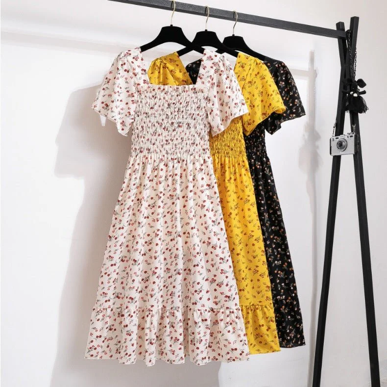 The Sweet Escape | Floral Off-Shoulder A-Line Midi Dress