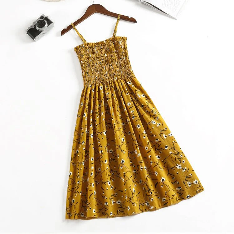 The Sweet Escape | Floral Suspender A-Line Midi Dress - Image 3