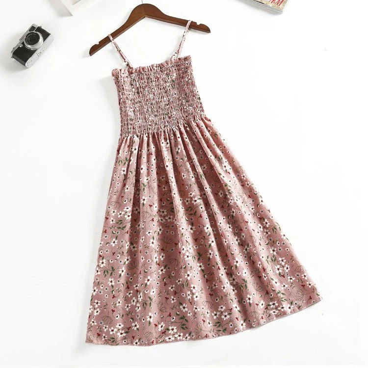 The Sweet Escape | Floral Suspender A-Line Midi Dress - Image 4