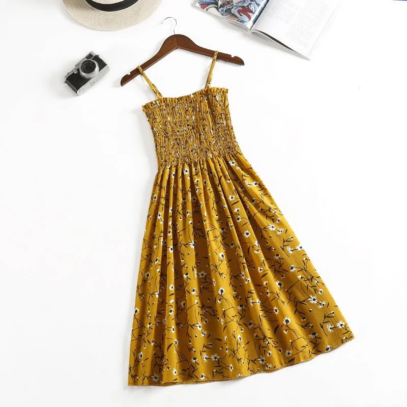 The Sweet Escape | Floral Suspender A-Line Midi Dress - Image 8