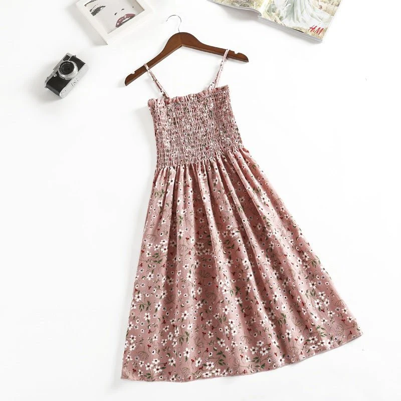The Sweet Escape | Floral Suspender A-Line Midi Dress - Image 9