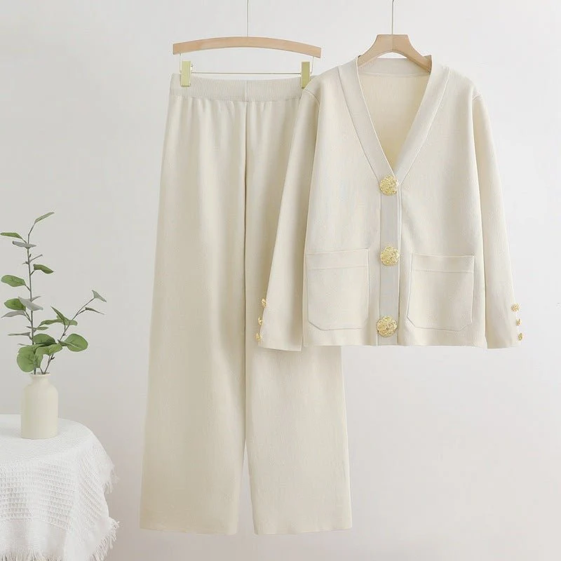 The Temperament Harmony | Women's Viscose Long-Sleeve Top & Pants Set - Image 9