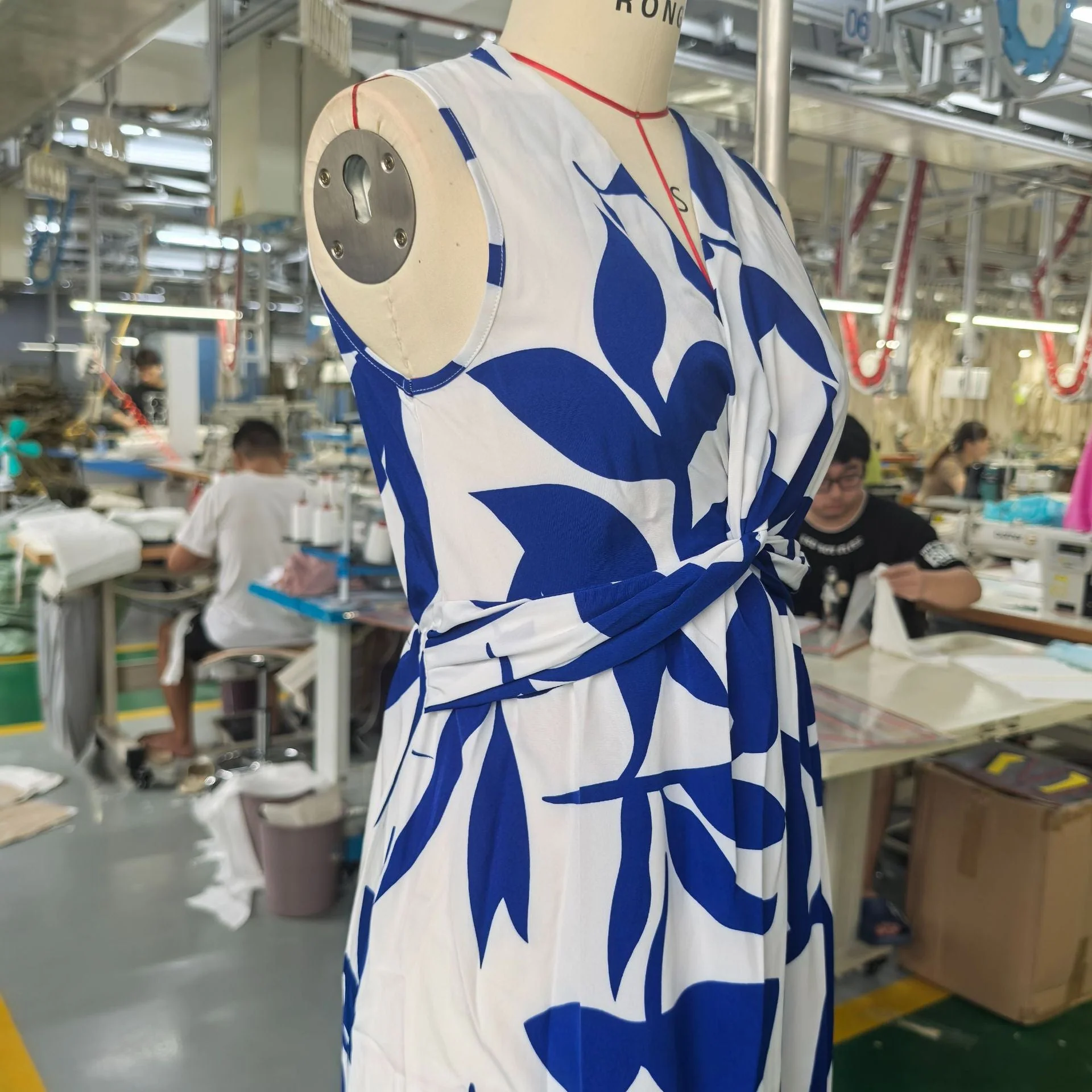 The Twisted Bloom | Floral Leaf Print Twist Irregular Midi Dress - Image 24