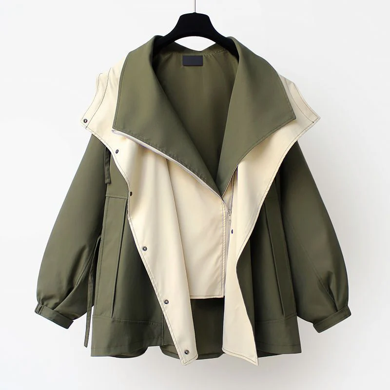The Urban Breeze | Women's Hooded Loose Mid-Length Windbreaker Jacket - Image 5