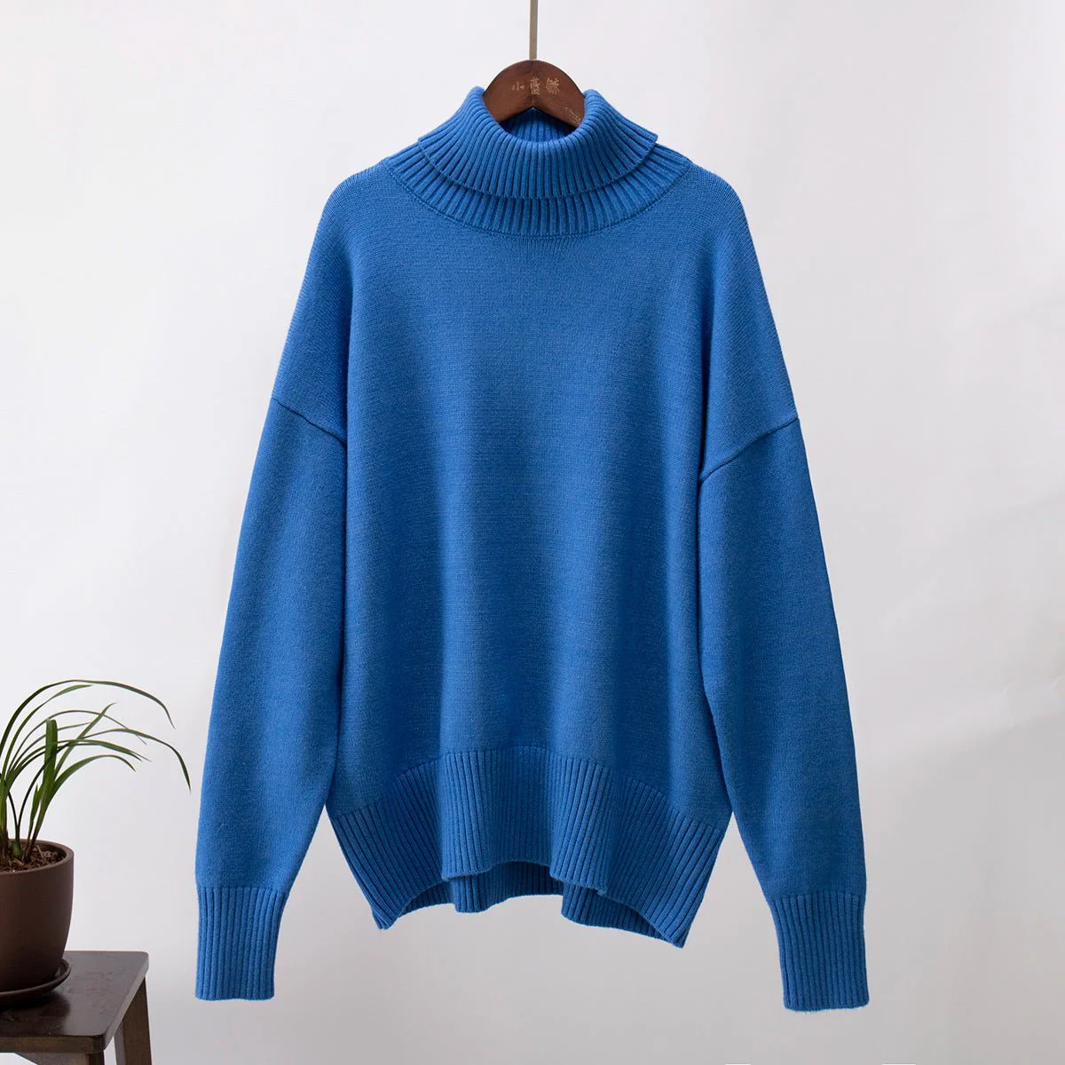 The Urban Cozy | Solid Color Turtleneck Hooded Knit Sweater FD - Image 21
