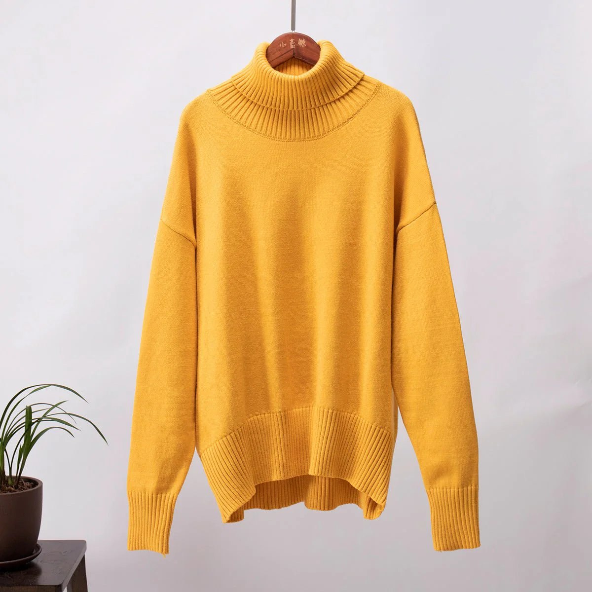 The Urban Cozy | Solid Color Turtleneck Hooded Knit Sweater FD - Image 24