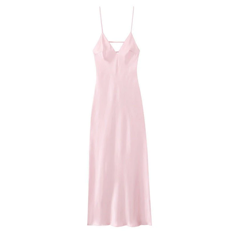 The Urban Edge | Solid Color High Waist Suspender Midi Dress - Image 6