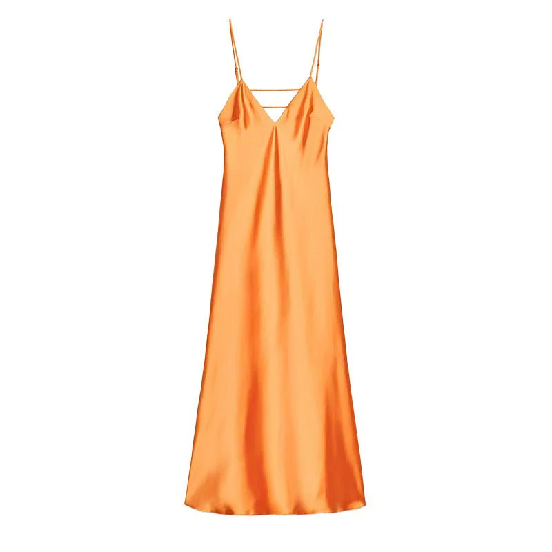The Urban Edge | Solid Color High Waist Suspender Midi Dress - Image 7