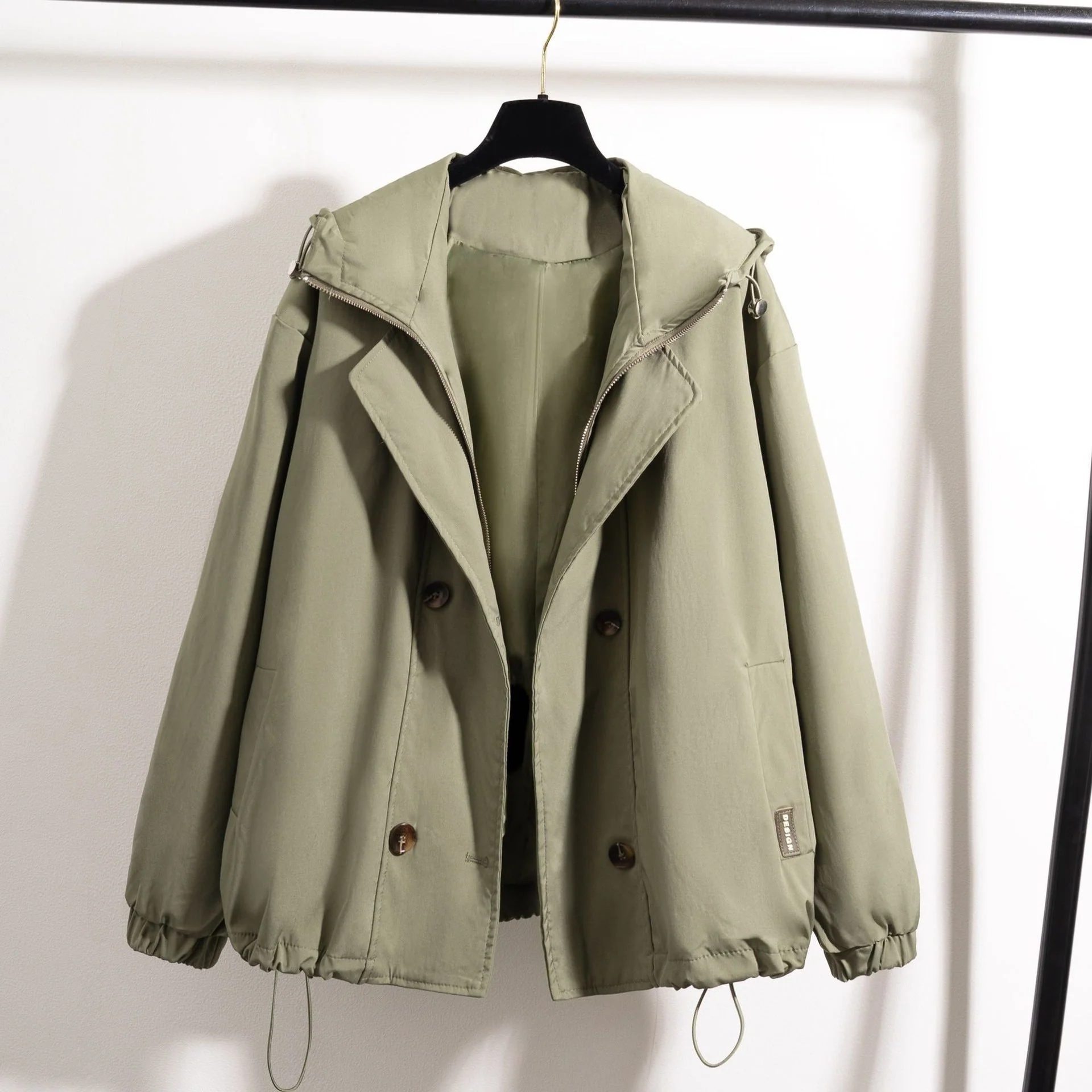 The Urban Grace | Women's Hooded Zipper Slim-Fit Jacket - Image 2