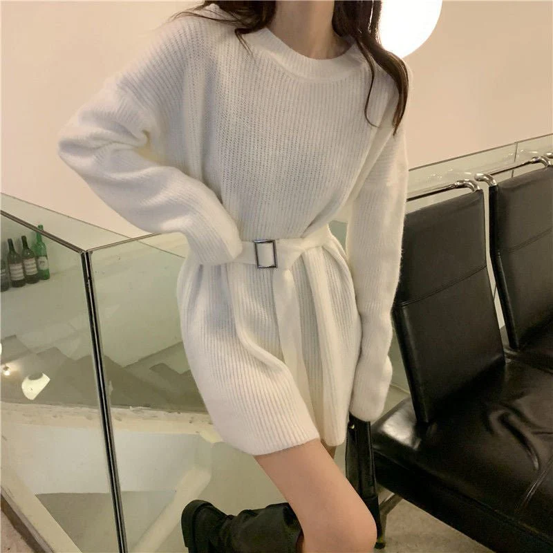 The Urban Layer | Solid Color Block Wool Blend Crew Neck Pullover Sweater - Image 4