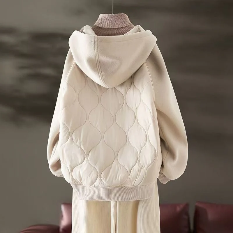 The Urban Sanctuary | Women's Hooded Loose Fit Cotton Jacket - Image 3