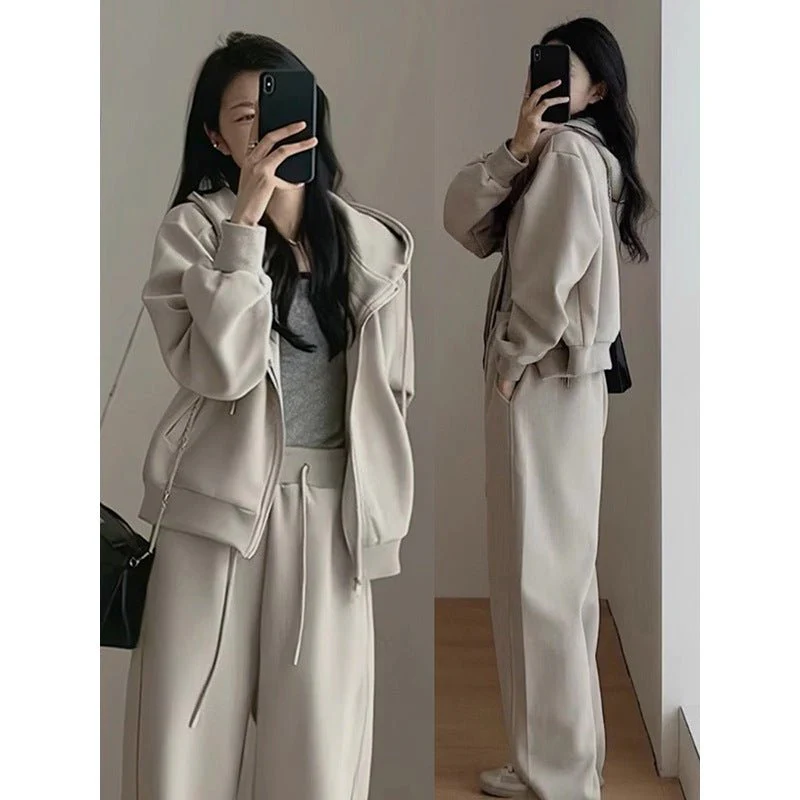 The Urban Zipper | Solid Color Long-Sleeve Knit Top Set