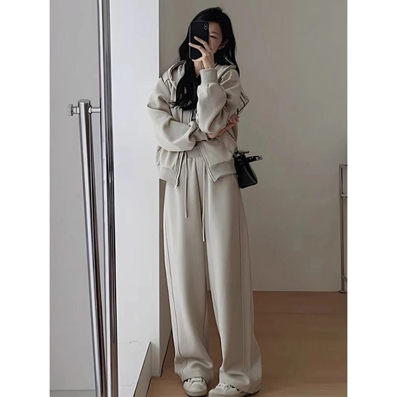The Urban Zipper | Solid Color Long-Sleeve Knit Top Set - Image 2