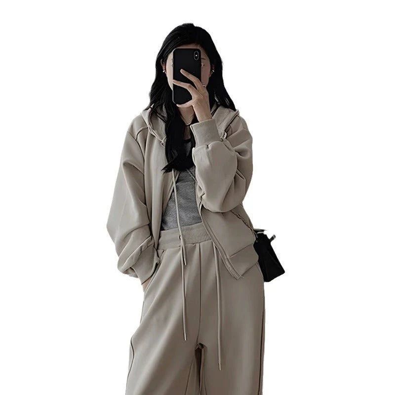 The Urban Zipper | Solid Color Long-Sleeve Knit Top Set - Image 5