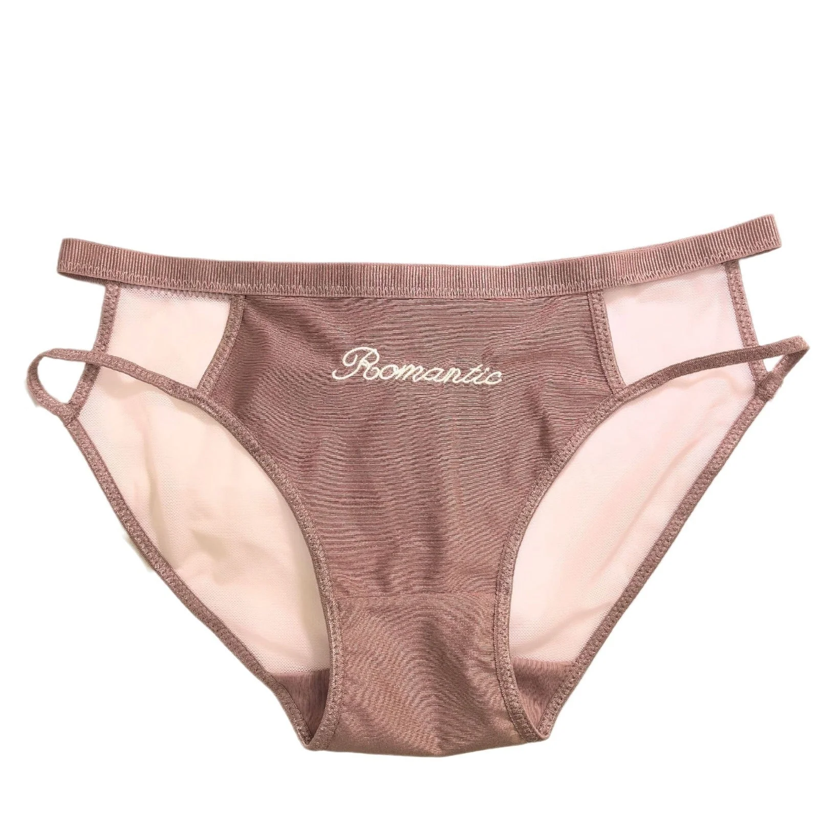 The Whispered Blossom | Embroidered Ice Silk Splicing Mesh Panties FD - Image 9